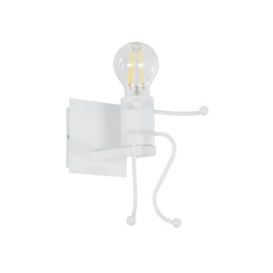 LITTLEMAN Μοντέρνο Φωτιστικό Τοίχου Απλίκα με Ντουί Λευκό