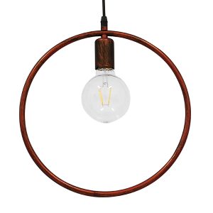 OMICRON Μοντέρνο Κρεμαστό Φωτιστικό Οροφής με Ντουί Χάλκινο