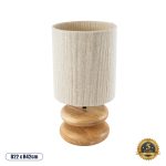 TUVALU Boho Επιτραπέζιο Φωτιστικό Πορτατίφ με Ντουί 1 x E27 AC 220-240V IP20 - Καφέ & Μπεζ - Μ22 x Π22 x Υ42cm