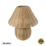 PERU Boho Επιτραπέζιο Φωτιστικό Πορτατίφ με Ντουί 1 x E27 AC 220-240V IP20 - Μπεζ - Μ40 x Π40 x Υ45cm