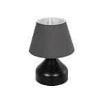 MICKEY Μοντέρνο Επιτραπέζιο Φωτιστικό Πορτατίφ με Ντουί 1 x E27 AC 220-240V IP20 - Μαύρο - Μ22 x Π22 x Υ30cm