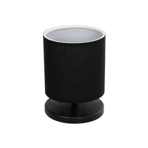 MINNIE Μοντέρνο Επιτραπέζιο Φωτιστικό Πορτατίφ με Ντουί 1 x E14 AC 220-240V IP20 - Μαύρο - Μ15 x Π15 x Υ21cm