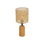 HARD Boho Επιτραπέζιο Φωτιστικό Πορτατίφ με Ντουί 1 x E14 AC 220-240V IP20 - Καφέ & Μπεζ - Μ15 x Π15 x Υ35cm