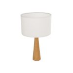 COBRA Μοντέρνο Επιτραπέζιο Φωτιστικό Πορτατίφ με Ντουί 1 x E27 AC 220-240V IP20 - Μπεζ & Λευκό - Μ24 x Π24 x Υ39cm