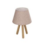 CAP Μοντέρνο Επιτραπέζιο Φωτιστικό Πορτατίφ με Ντουί 1 x E27 AC 220-240V IP20 - Καφέ & Ροζ - Μ22 x Π22 x Υ33cm