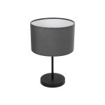 LARA Μοντέρνο Επιτραπέζιο Φωτιστικό Πορτατίφ με Ντουί 1 x E27 AC 220-240V IP20 - Μαύρο - Μ24 x Π24 x Υ36cm