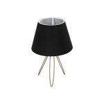 TRIP Μοντέρνο Επιτραπέζιο Φωτιστικό Πορτατίφ με Ντουί 1 x E27 AC 220-240V IP20 - Χρυσό & Μαύρο - Μ22 x Π22 x Υ34cm