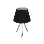 TRIP Μοντέρνο Επιτραπέζιο Φωτιστικό Πορτατίφ με Ντουί 1 x E27 AC 220-240V IP20 - Μαύρο - Μ22 x Π22 x Υ34cm