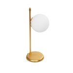 GLOBUS Μοντέρνο Επιτραπέζιο Φωτιστικό Πορτατίφ με Ντουί 1 x E27 AC 220-240V IP20 - Χρυσό & Λευκό - Μ21 x Π17 x Υ45cm