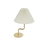 LIVL Μοντέρνο Επιτραπέζιο Φωτιστικό Πορτατίφ με Ντουί 1 x E27 AC 220-240V IP20 - Χρυσό & Μπεζ - Μ22 x Π22 x Υ34cm