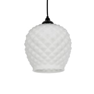 KEGEL Μοντέρνο Κρεμαστό Φωτιστικό Οροφής με Ντουί 1 x E27 AC 220-240V IP20 - Λευκό - Μ19 x Π19 x Υ19cm