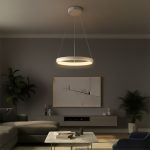 kelvo® NEMESIS KLV- Κρεμαστό Φωτιστικό Οροφής LED 45W 4500lm 180° AC 220-240V IP20 Ρυθμιζόμενο Λευκό CCT με Χειριστήριο από 2700K έως 6000K Dimmable - Lumileds SMD Chip - Λευκό Ματ - Μ60 x Π60 x Υ4cm