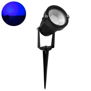 TREECOBO Φωτιστικό Σποτ για Φυτά - Δέντρα με Βάση Κήπου / Καρφωτό LED 10W 800lm 35° DC 12-24V Αδιάβροχο IP67 Μπλε Dimmable - Bridgelux COB Chip - Μαύρο - Μ6 x Π6 x Υ12.5cm
