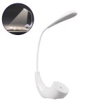 TEBLARO Μοντέρνο Επιτραπέζιο Φωτιστικό Γραφείου LED 2.8W 550lm 90° DC 5V με USB-C με Επαναφορτιζόμενη Μπαταρία Li-ion 3.7V 1x18650 1800mAh IP20 Φυσικό Λευκό 4500K - Sanan SMD Chip - Λευκό - Μ15.5 x Π7.5 x Υ44.5cm