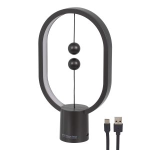 Επιτραπέζιο Φωτιστικό Πορτατίφ LED 15W 1500lm 360° DC 5V IP20 Θερμό Λευκό 2700K Μαύρο & Λευκό Πλαστικό - Μ14 x Π5.5 x Υ24.8cm - 2 Xρόνια Εγγύηση