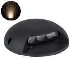 STEPLUNA Φωτιστικό Σκαλοπατιού / Διαδρόμου LED 3W 330lm 10° DC 24V Αδιάβροχο IP65 Θερμό Λευκό 2700K Dimmable - Bridgelux SMD Chip - Μαύρο Ματ - Μ12 x Π12 x Υ3cm