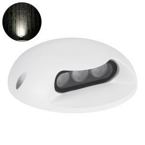 STEPLUNA Φωτιστικό Σκαλοπατιού / Διαδρόμου LED 3W 345lm 10° DC 24V Αδιάβροχο IP65 Φυσικό Λευκό 4500K Dimmable - Bridgelux SMD Chip - Λευκό Ματ - Μ12 x Π12 x Υ3cm