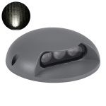 STEPLUNA Φωτιστικό Σκαλοπατιού / Διαδρόμου LED 3W 345lm 10° DC 24V Αδιάβροχο IP65 Φυσικό Λευκό 4500K Dimmable - Bridgelux SMD Chip - Γκρι Ανθρακί - Μ12 x Π12 x Υ3cm