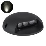 STEPLUNA Φωτιστικό Σκαλοπατιού / Διαδρόμου LED 3W 345lm 10° DC 24V Αδιάβροχο IP65 Φυσικό Λευκό 4500K Dimmable - Bridgelux SMD Chip - Μαύρο Ματ - Μ12 x Π12 x Υ3cm