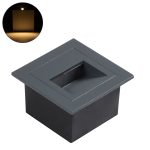 STEP-MINA Χωνευτό Αρχιτεκτονικό Φωτιστικό Διαδρόμου/Σκαλοπατιού LED 3W 330lm 30° DC 24V Αδιάβροχο IP65 Θερμό Λευκό 2700K Dimmable - Γκρι Ανθρακί - Μ8.3 x Π8.3 x Υ5cm / Μ6.6 x Π6.6cm