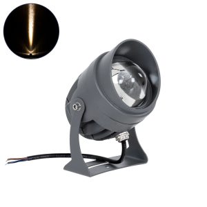 SPOTXENIA Σποτ Φωτισμου με Αντιθαμβωτική Γρίλια LED 16W 1760lm 3° DC 24V Αδιάβροχο IP65 Θερμό Λευκό 2700K Dimmable - Bridgelux COB Chip - Γκρι Ανθρακί - Μ9 x Π9 x Υ12cm