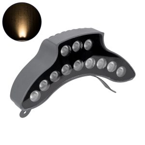 TREEPINA Κυρτή Μπάρα Φωτισμού Wall Washer για Φυτά - Δέντρα LED 12W 1320lm 30° DC 24V Αδιάβροχο IP65 Θερμό Λευκό 2700K Dimmable - Bridgelux SMD Chip - Γκρι Ανθρακί - Μ20.5 x Π5.5 x Υ12cm