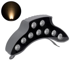 TREEPINA Κυρτή Μπάρα Φωτισμού Wall Washer για Φυτά - Δέντρα LED 9W 990lm 30° DC 24V Αδιάβροχο IP65 Θερμό Λευκό 2700K Dimmable - Bridgelux SMD Chip - Γκρι Ανθρακί - Μ20.5 x Π5.5 x Υ12cm