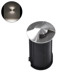 UNDERGROUNDRENA Φωτιστικό Σκαλοπατιού / Διαδρόμου LED 1W 115lm 30° DC 24V Αδιάβροχο IP68 Φυσικό Λευκό 4500K Dimmable - Bridgelux SMD Chip - Ανοξείδωτο Ατσάλι SS304 - Μ5 x Π5 x Υ9cm / Q4.2cm