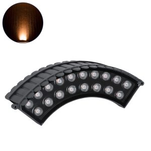 TREELIGHT-JINA Κυρτή Μπάρα Φωτισμού Wall Washer με Αντιθαμβωτική Γρίλια Ειδική για Φυτά - Δέντρα LED 18W 1530lm 10° DC 24V Αδιάβροχο IP67 Μ29 x Π11 x Υ10.5cm Αρχιτεκτονικό Πορτοκαλί 2200K - Γκρι Ανθρακί