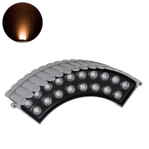 TREEJINA Κυρτή Μπάρα Φωτισμού Wall Washer για Φυτά - Δέντρα LED 18W 1530lm 10° DC 24V Αδιάβροχο IP67 Ultra Θερμό Λευκό 2200K Dimmable - Bridgelux SMD Chip - Γκρι Ανθρακί - Μ29 x Π11 x Υ10.5cm