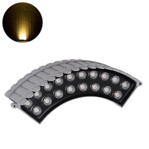 TREEJINA Κυρτή Μπάρα Φωτισμού Wall Washer για Φυτά - Δέντρα LED 18W 1620lm 10° DC 24V Αδιάβροχο IP67 Θερμό Λευκό 2700K Dimmable - Bridgelux SMD Chip - Γκρι Ανθρακί - Μ29 x Π11 x Υ10.5cm