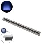 UNDERGROUND-REMVI -B Χωνευτό Φωτιστικό Wall Washer Δαπέδου LED 18W 1440lm 10° DC 24V Αδιάβροχο IP68 L100 x W9 x H7.2cm Μπλε - Ανοξείδωτο Ατσάλι