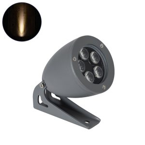 TREESPO Φωτιστικό Σποτ για Φυτά - Δέντρα LED 12W 1320lm 15° DC 24V Αδιάβροχο IP65 Θερμό Λευκό 2700K Dimmable - Bridgelux SMD Chip - Γκρι Ανθρακί - Μ9 x Π11 x Υ9cm