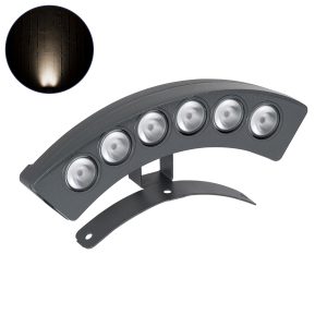 TREEPLANTE Κυρτή Μπάρα Φωτισμού Wall Washer για Φυτά - Δέντρα LED 6W 690lm 15° DC 24V Αδιάβροχο IP67 Φυσικό Λευκό 4500K Dimmable - Bridgelux SMD Chip - Γκρι Ανθρακί - Μ17.5 x Π4.5 x Υ8cm