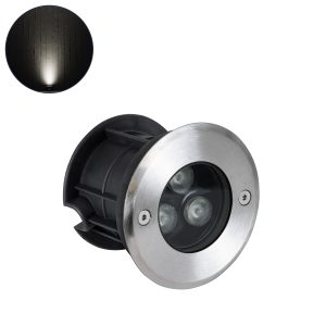 UNDERWATER-JULIA Υποβρύχιο Χωνευτό Φωτιστικό Σποτ Ειδικό για Σιντριβάνια LED 3W 285lm 15° DC 24V Αδιάβροχο IP68 Φ10 x Υ7.5cm Φυσικό Λευκό 4500K - Ανοξείδωτο Ατσάλι