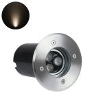 UNDERWATER-LUNTA Υποβρύχιο Χωνευτό Κινούμενο Φωτιστικό Σποτ Ειδικό για Σιντριβάνια LED 12W 1080lm 60° DC 24V Αδιάβροχο IP68 Φ12 x Υ13cm Θερμό Λευκό 2700K - Ανοξείδωτο Ατσάλι