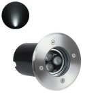 UNDERWATER-LUNTA Υποβρύχιο Χωνευτό Κινούμενο Φωτιστικό Σποτ Ειδικό για Σιντριβάνια LED 12W 1200lm 60° DC 24V Αδιάβροχο IP68 Φ12 x Υ13cm Ψυχρό Λευκό 6000K - Ανοξείδωτο Ατσάλι