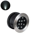 UNDERWATER-GUNE Υποβρύχιο Χωνευτό Φωτιστικό Σποτ Ειδικό για Σιντριβάνια LED 12W 1200lm 60° DC 24V Αδιάβροχο IP68 Φ10 x Υ7.5cm Ψυχρό Λευκό 6000K - Ανοξείδωτο Ατσάλι