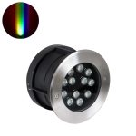 UNDERWATER-JULIA Υποβρύχιο Χωνευτό Φωτιστικό Σποτ Ειδικό για Σιντριβάνια LED 12W 1020lm 15° DC 24V Αδιάβροχο IP68 Φ18 x Υ11.2cm RGBW DMX512 - Ανοξείδωτο Ατσάλι