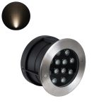 UNDERWATER-JULIA Υποβρύχιο Χωνευτό Φωτιστικό Σποτ Ειδικό για Σιντριβάνια LED 12W 1080lm 15° DC 24V Αδιάβροχο IP68 Φ18 x Υ11.2cm Θερμό Λευκό 2700K - Ανοξείδωτο Ατσάλι