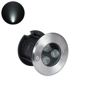 UNDERGROUND-FANI S- Χωνευτό Φωτιστικό Σποτ Δαπέδου LED 12W 1200lm 60° DC 24V Αδιάβροχο IP68 Φ10 x Υ7.5cm Ψυχρό Λευκό 6000K - Ανοξείδωτο Ατσάλι