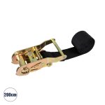 Ιμάντας με Καστάνια για Τοποθέτηση Φωτιστικών Σποτ σε κορμό Φυτών & Δέντρων - Μαύρο & Χρυσό - Μ200 x Π7.5 x Υ5cm