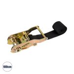 TREEBASE Ιμάντας με Καστάνια για Τοποθέτηση Φωτιστικών Σποτ σε κορμό Φυτών & Δέντρων - Μαύρο & Χρυσό - Μ100 x Π7.5 x Υ5cm