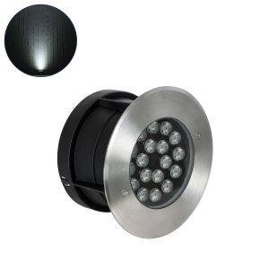 UNDERGROUND-SINA Χωνευτό Φωτιστικό Σποτ Δαπέδου LED 18W 1710lm 15° DC 24V Αδιάβροχο IP68 Φ20 x Υ11cm Φυσικό Λευκό 4500K - Ανοξείδωτο Ατσάλι