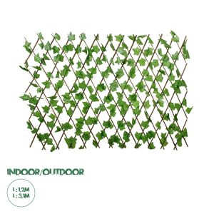 Artificial Garden IVY Πτυσσόμενη Πέργκολα Τεχνητής Φυλλωσιάς - Κάθετος Κήπος Σύνθεση Κισσός Μ110 x Π10 x Υ120cm (min) Μ310 x Π10 x Υ45cm (max)