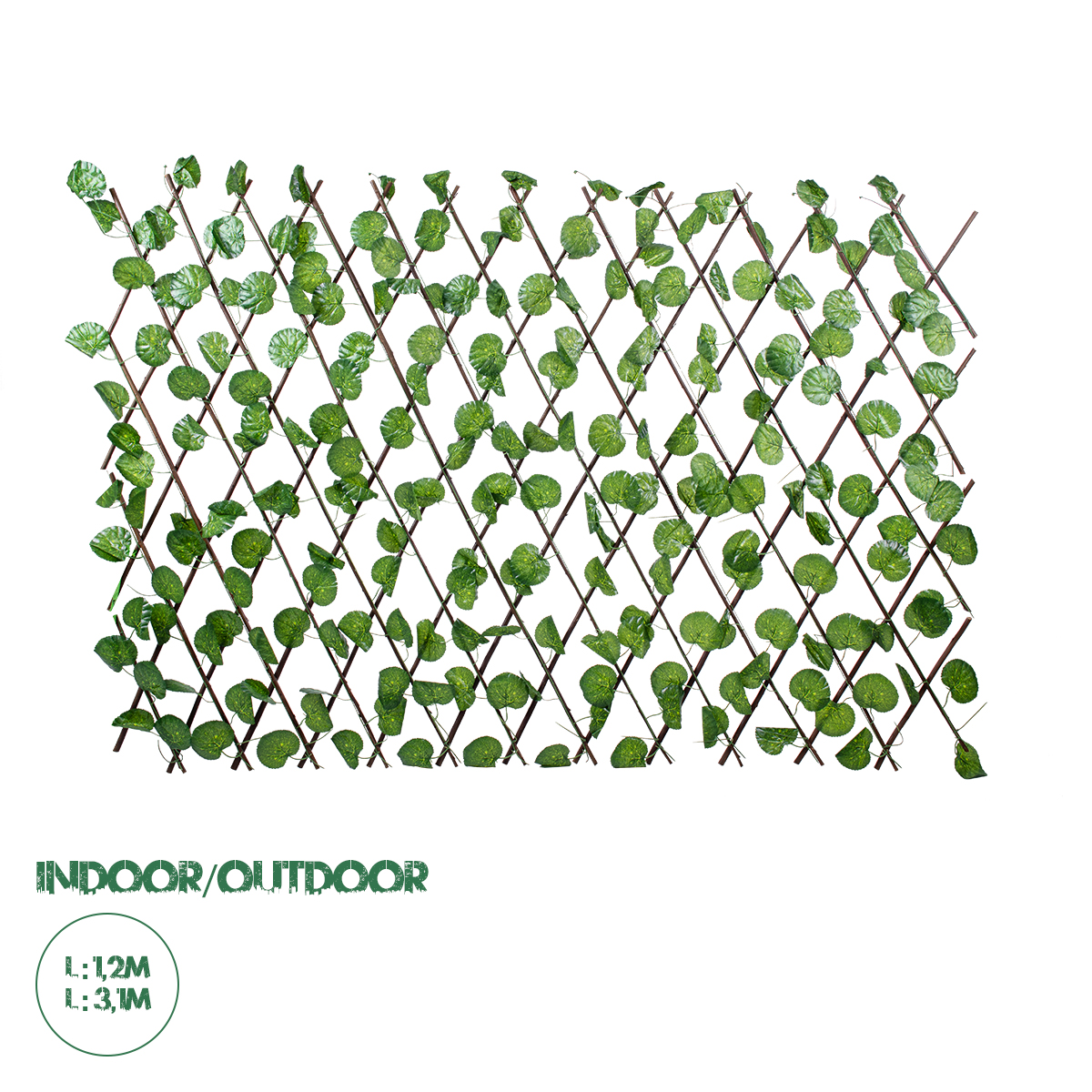 Artificial Garden NASTURTIUM Πτυσσόμενη Πέργκολα Τεχνητής Φυλλωσιάς - Κάθετος Κήπος Σύνθεση Ινδοκάρδαμο Μ110 x Π10 x Υ120cm (min) Μ310 x Π10 x Υ45cm (max)