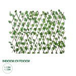 Artificial Garden VINE LEAVES Πτυσσόμενη Πέργκολα Τεχνητής Φυλλωσιάς - Κάθετος Κήπος Σύνθεση Αμπελόφυλλο Μ110 x Π10 x Υ120cm (min) Μ310 x Π10 x Υ45cm (max)