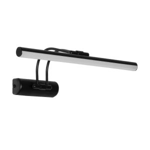 REFINE Μοντέρνο Φωτιστικό Τοίχου - Απλίκα Καθρέπτη Μπάνιου LED 7W 640lm 120° AC 220-240V IP44 Θερμό Λευκό 2700K - Lumileds SMD Chip - Μαύρο Ματ - Μ35 x Π21 x Υ12cm