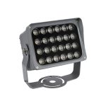 FLOODXENA Προβολέας Σποτ Wall Washer LED 24W 2640lm 10° AC 220-240V Αδιάβροχο IP65 Θερμό Λευκό 2700K - Bridgelux SMD Chip - Γκρι Ανθρακί - Μ18 x Π13.5 x Υ18cm