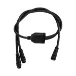 CONNECTOR 2 Pin Καλώδιο/Επέκταση Τ 1 Μέτρου με Είσοδο 1 x Αρσενικό Βύσμα & Έξοδο 2 x Θηλυκά Βύσματα Αδιάβροχο IP68 - Μαύρο - Μ100 x Π3.7 x Υ1.4cm